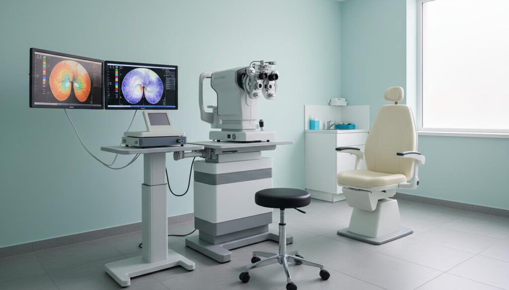 Современное оборудование для оптической когерентной томографии в кабинете врача