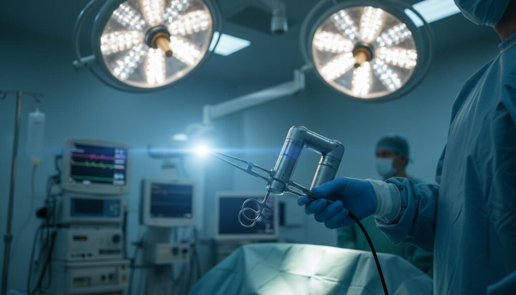 Хирургический инструмент офтальмолога в операционной