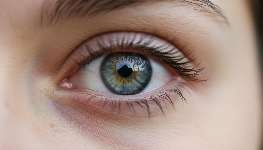 Глаз крупным планом при воспалительных заболеваниях глаз