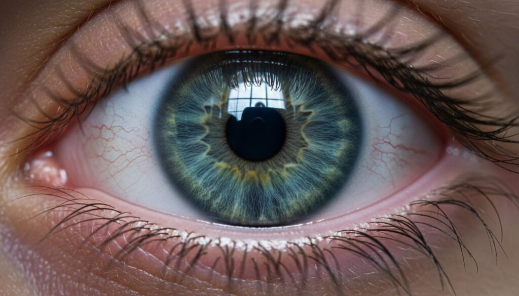 Крупный план глаза при конъюнктивите