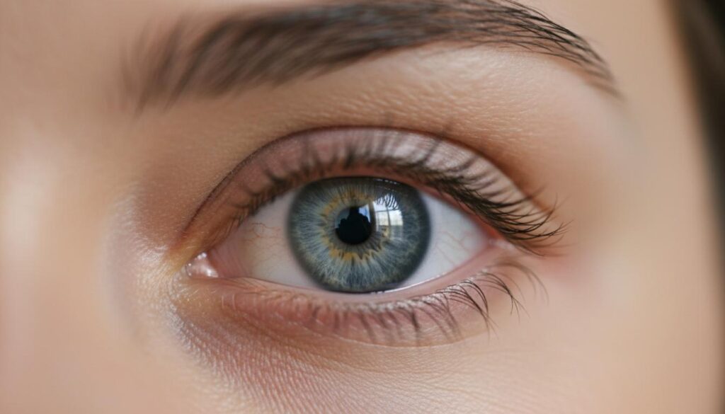 Крупный план глаза человека — внешний вид переднего сегмента глаза