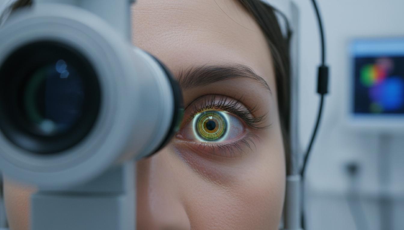 Осмотр глазного дна с помощью офтальмологического прибора